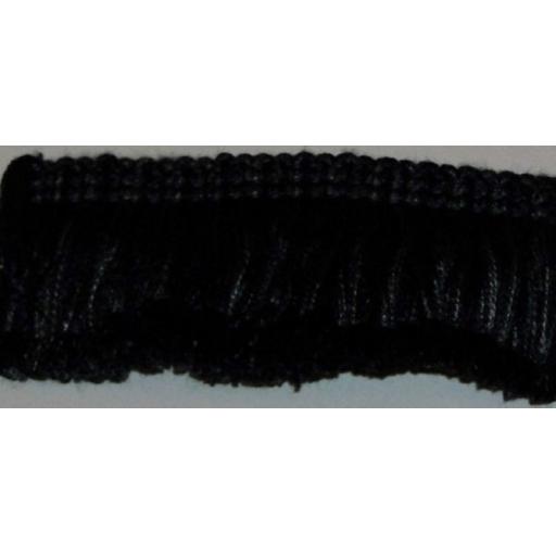 Haddon 3.5cm Cut Ruche - Colour Black/Charcoal