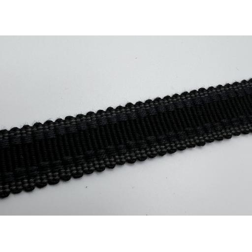 Haddon 22mm Braid - Colour Black/Charcoal